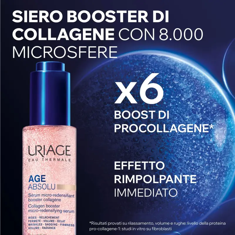 AGE ABSOLU Siero Micro-Ridensificante Booster di Collagene - Trattamento antietà pelli mature, Siero antirughe miniatura 2