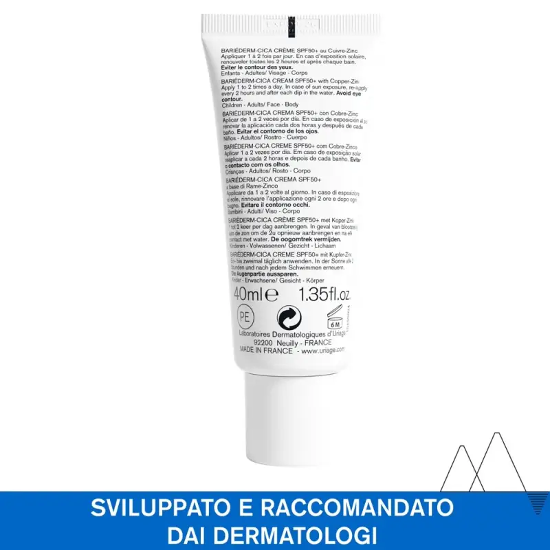 BARIÉDERM-CICA Crema SPF50+ - Crema idratante viso miniatura 2