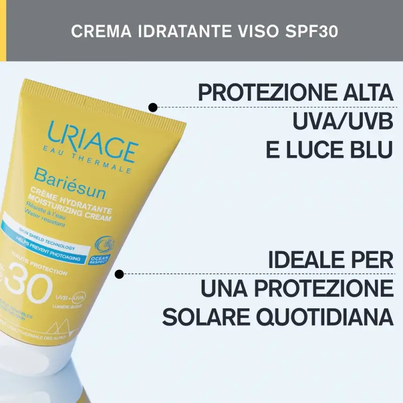 BARIESUN Crema Solare Idratante SPF30 - Protezione solare viso miniatura 4