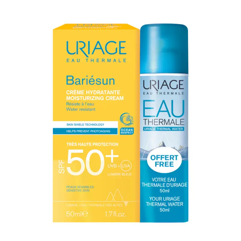 BARIESUN DUO Crema Solare Idratante SPF50+ & Acqua Termale - Protezione solare viso