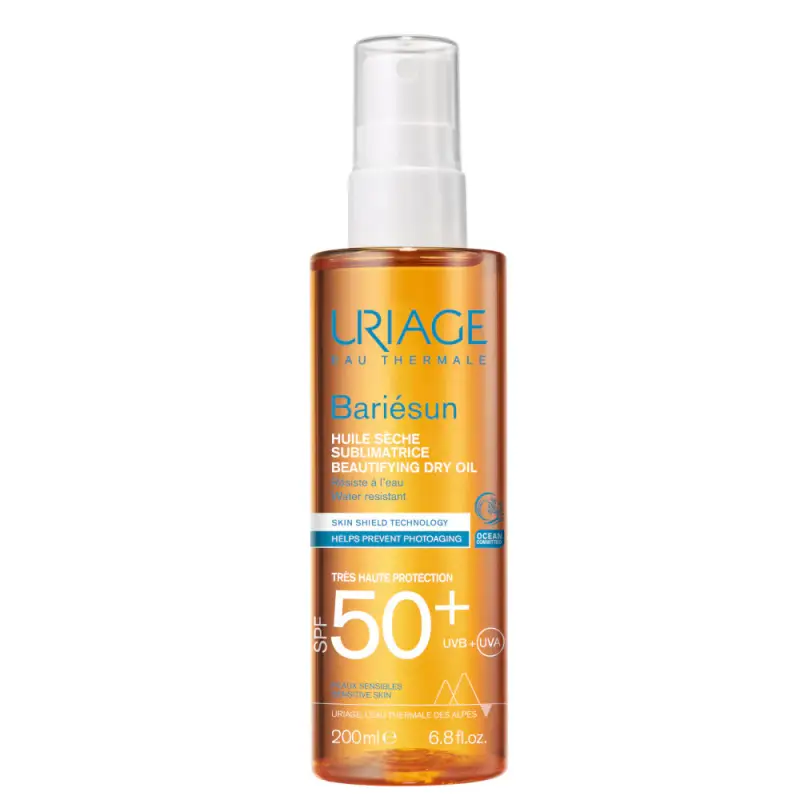 BARIESUN Olio Secco Spf50+ - Spray solare capelli,Solari alta protezione