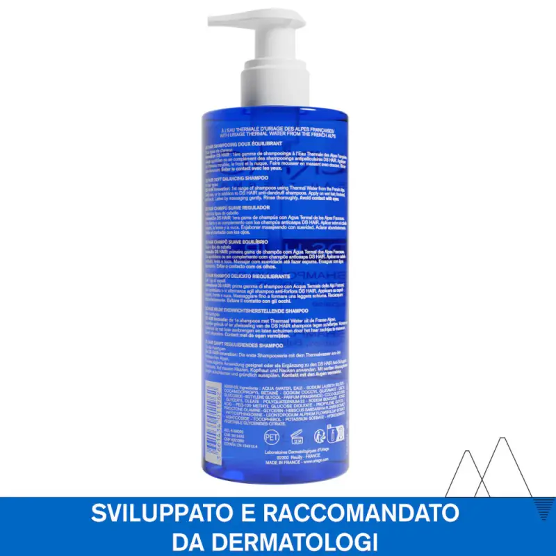 DS HAIR Shampoo Quotidiano Riequilibrante - Shampoo delicato, Shampoo purificante, Shampoo lavaggi frequenti, Capelli grassi, Capelli normali miniatura 2