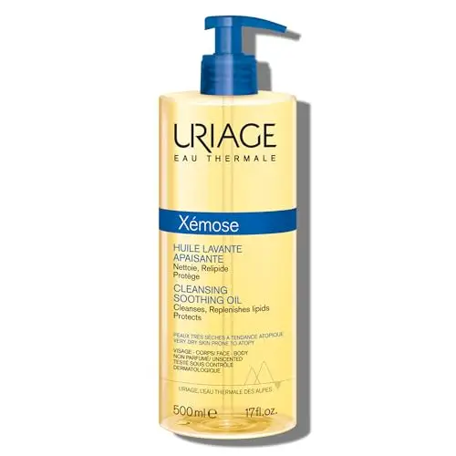 URIAGE XEMOSE Gel de ducha para piel seca, con tendencia atópica I Calma para un confort duradero. Gel en aceite