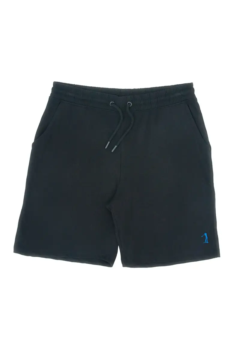 Bermuda neri in cotone con logo ricamato Us golf BE001 [NERO]