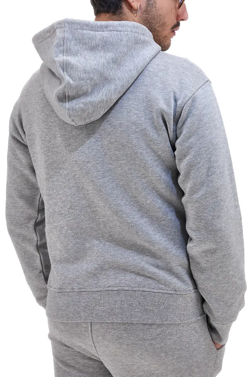 Felpa con cappuccio grigia e zip frontale US GOLF CLUB 1279 [GREY MELANGE] miniatura 3