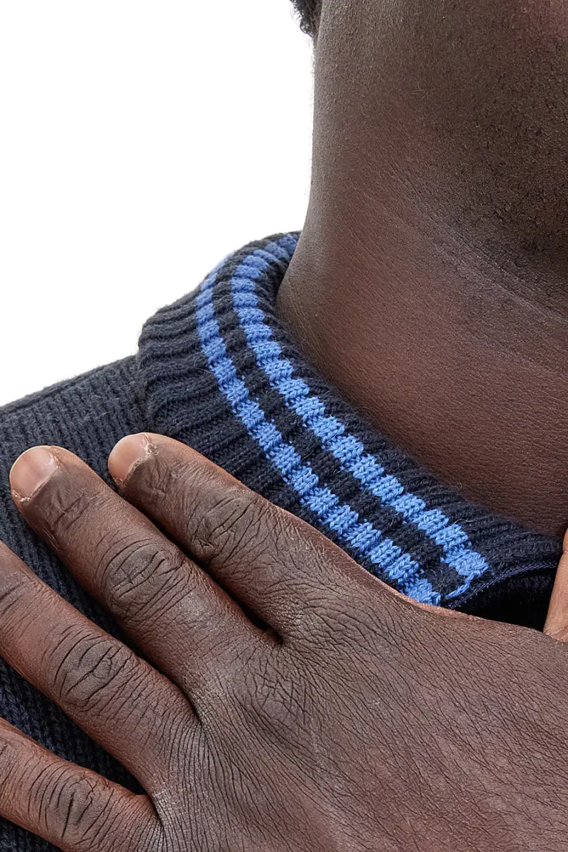 Maglione blu con collo zip in misto lana US Golf AC12 [BLUE] miniatura 4