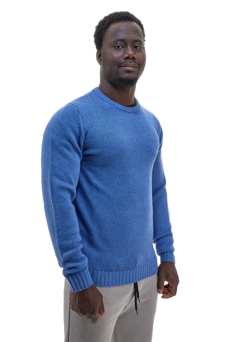 Maglione blu in misto lana U.S. Golf Club AC11 [AZZURRO] miniatura 2