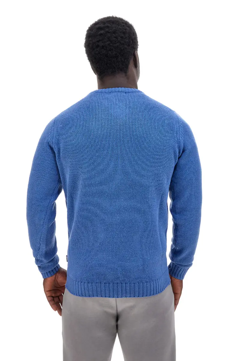 Maglione blu in misto lana U.S. Golf Club AC11 [AZZURRO] miniatura 3