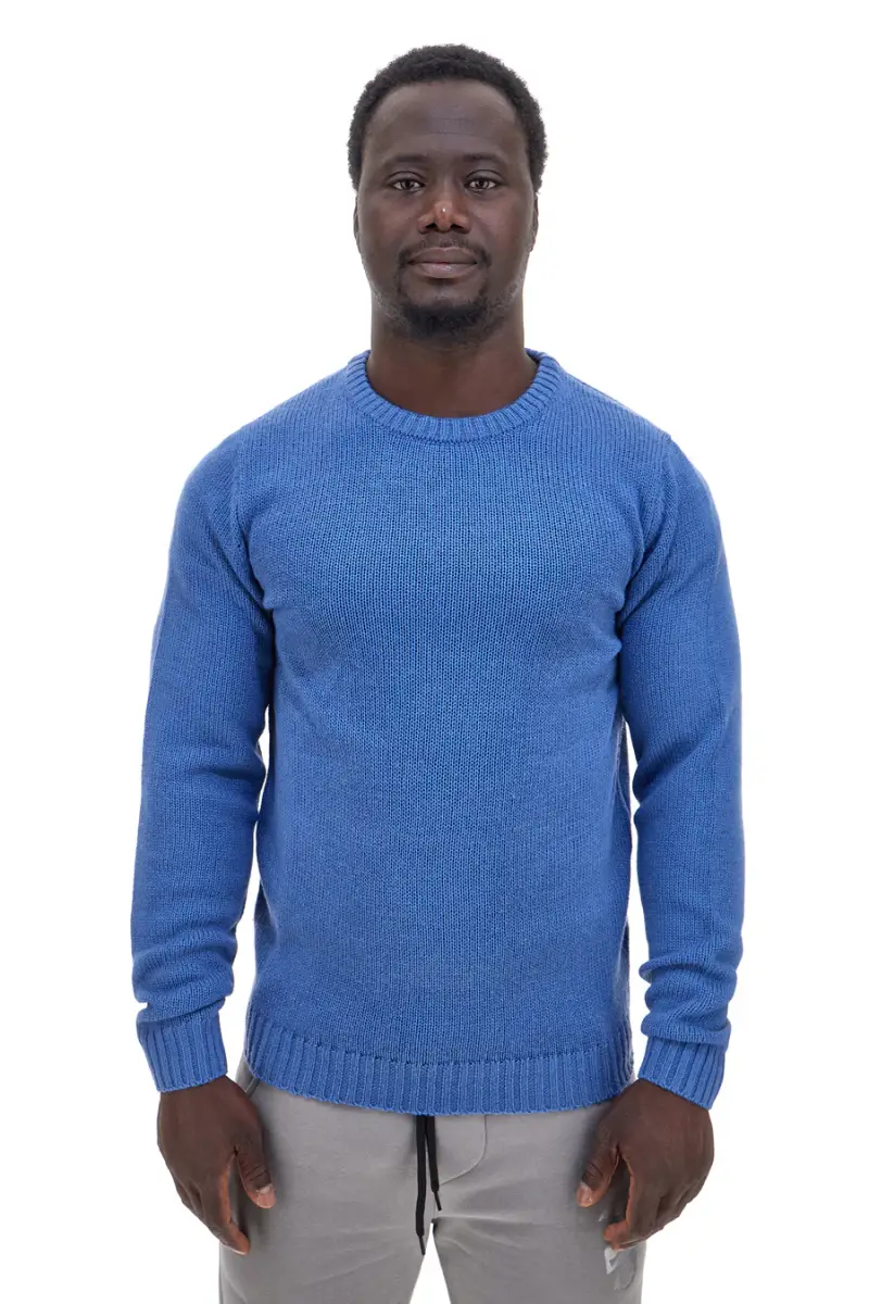 Maglione blu in misto lana U.S. Golf Club AC11 [AZZURRO]