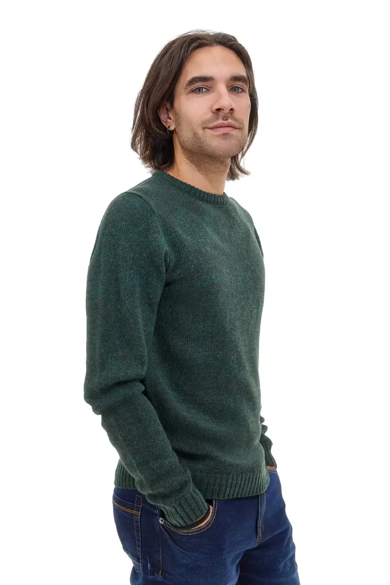 Maglione verde girocollo misto lana US Golf AC11 [VERDE]