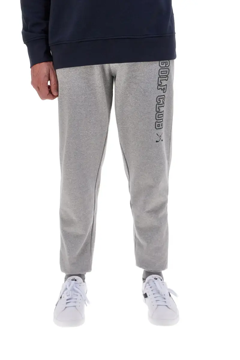 Pantaloni tuta grigi in cotone e poliestere con polsino alla caviglia U.S. Golf Club F105 [GRIGIO] miniatura 3