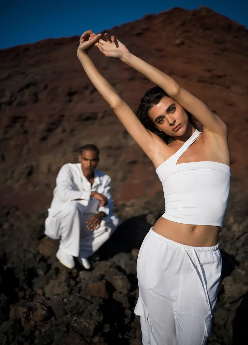 Asymmetrical Adjustable Top White, Donna, Bianco