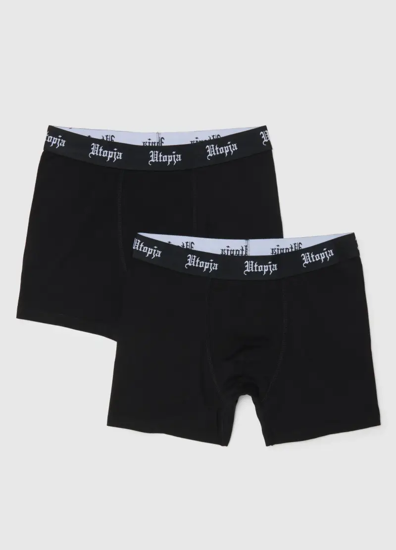 Bipack Boxer Black, Uomo, Nero