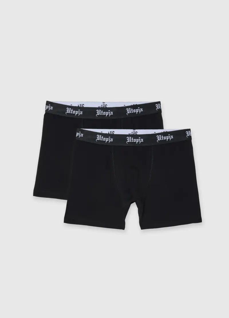 Bipack Boxer Black, Uomo, Nero