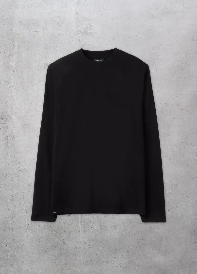 Bipack Everyday Longsleeve Black, Uomo, Nero miniatura 2