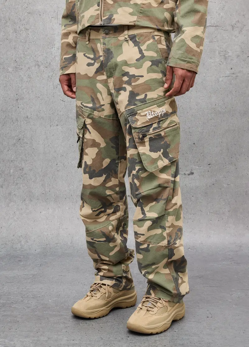 Cargo Pants Camo, Uomo, Multicolor miniatura 2