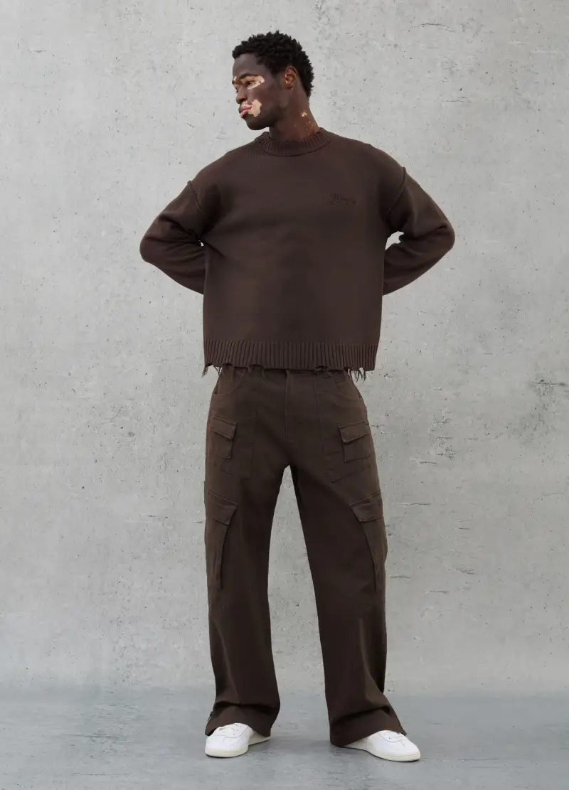 Cargo Pants Chocolate Brown, Uomo, Marrone miniatura 2