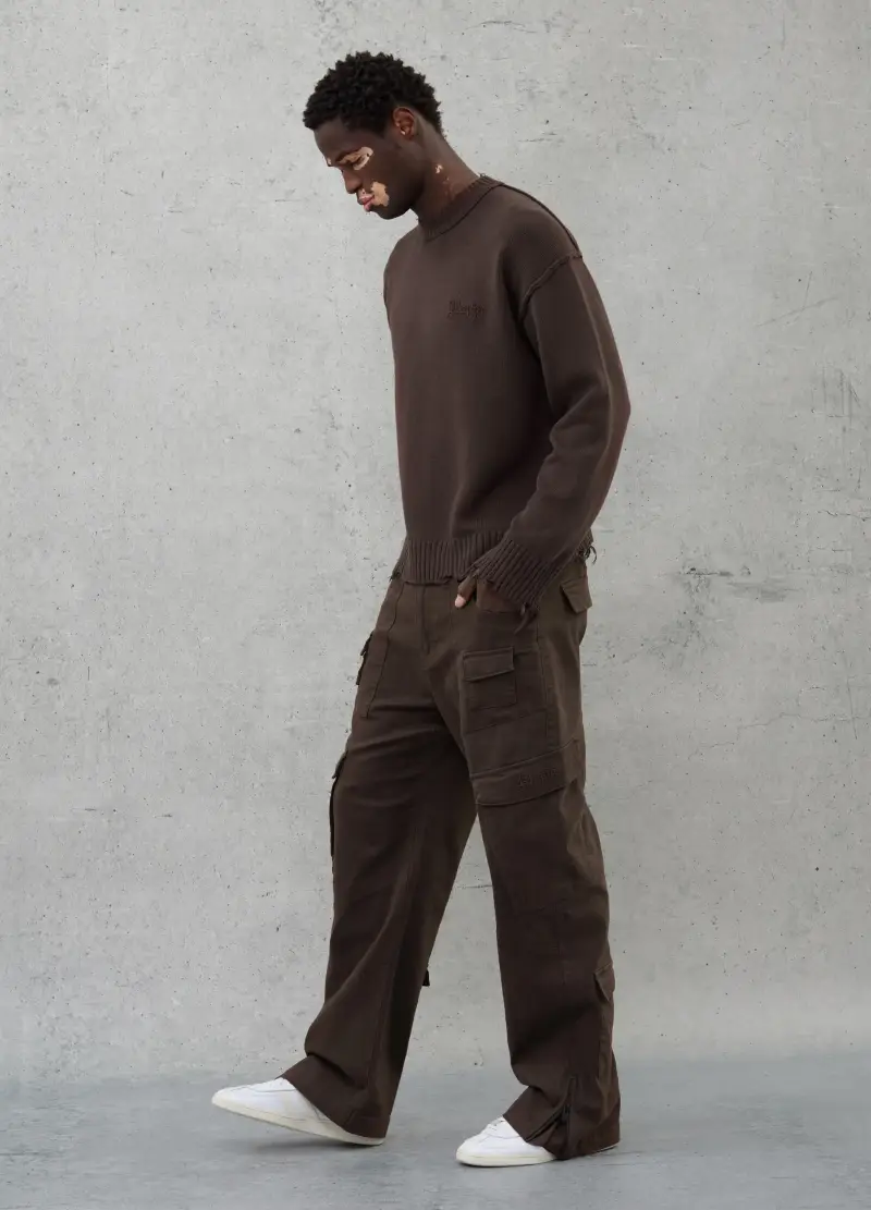 Cargo Pants Chocolate Brown, Uomo, Marrone