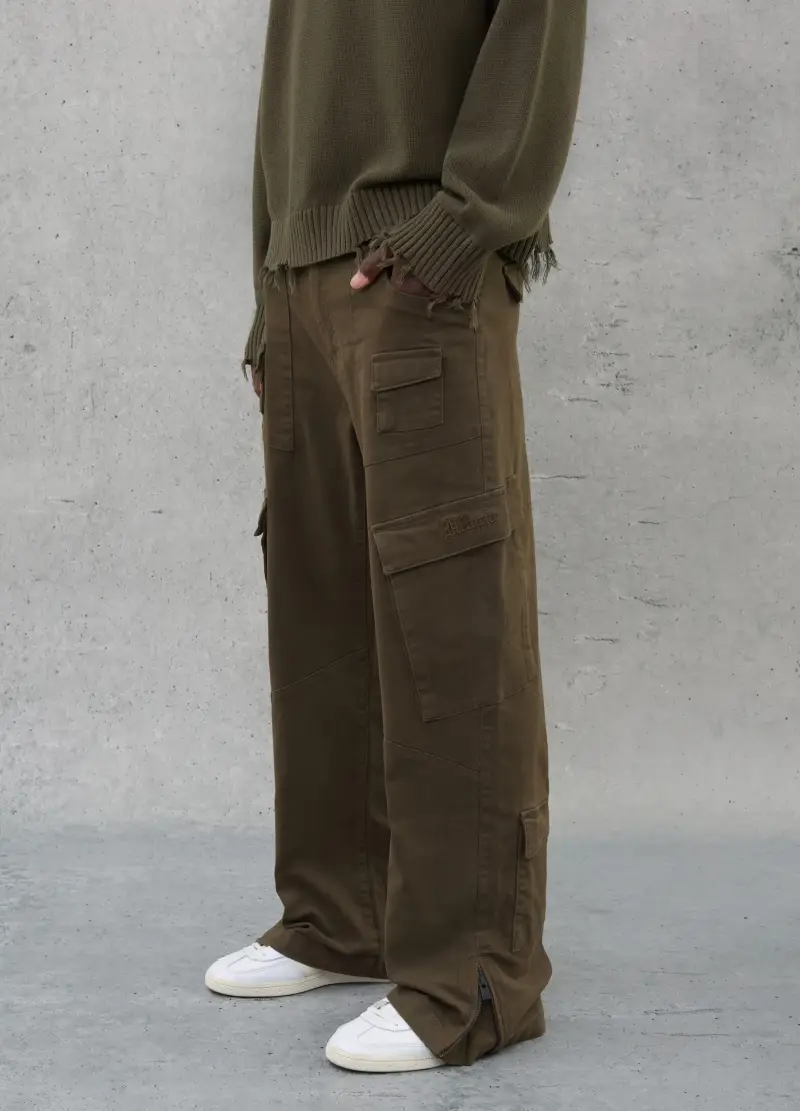 Cargo Pants Military Green, Uomo, Verde miniatura 3