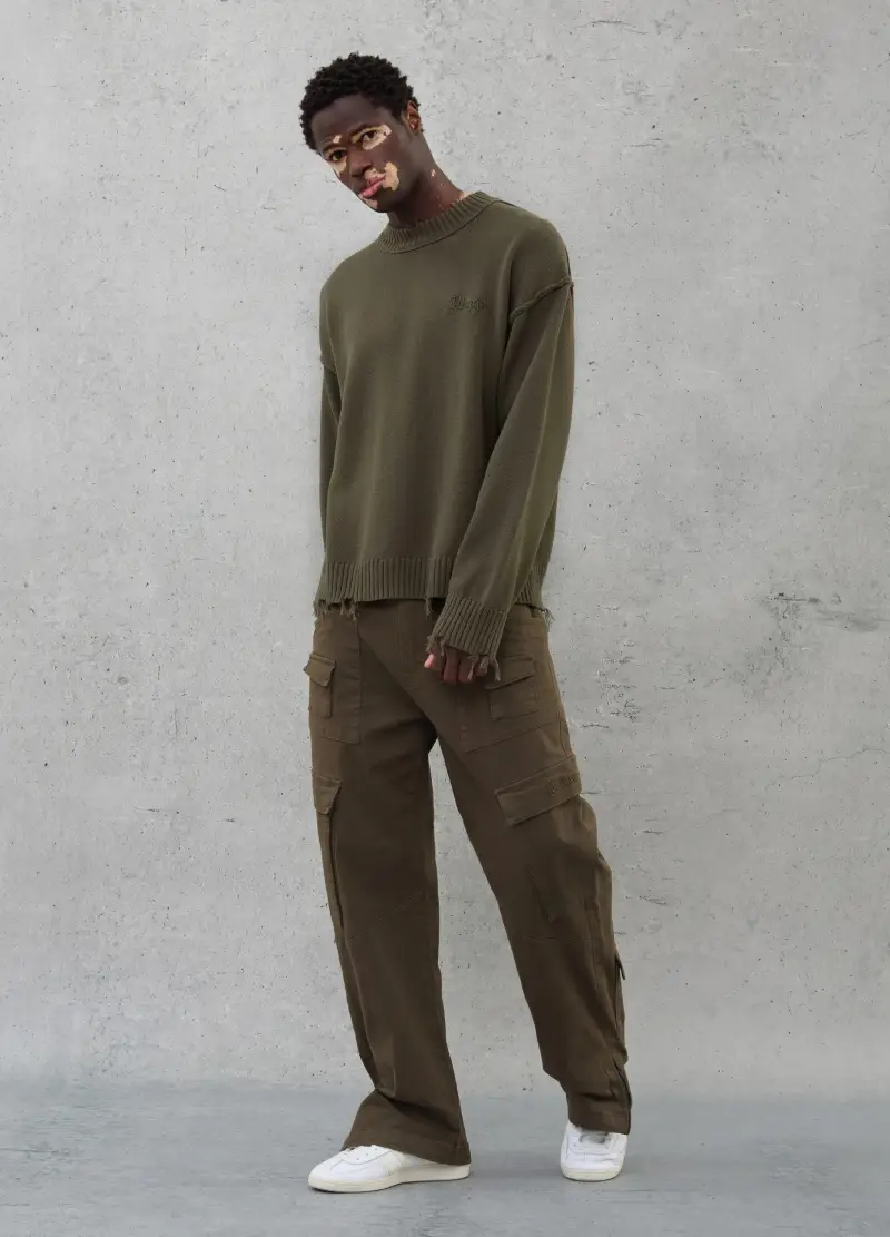 Cargo Pants Military Green, Uomo, Verde