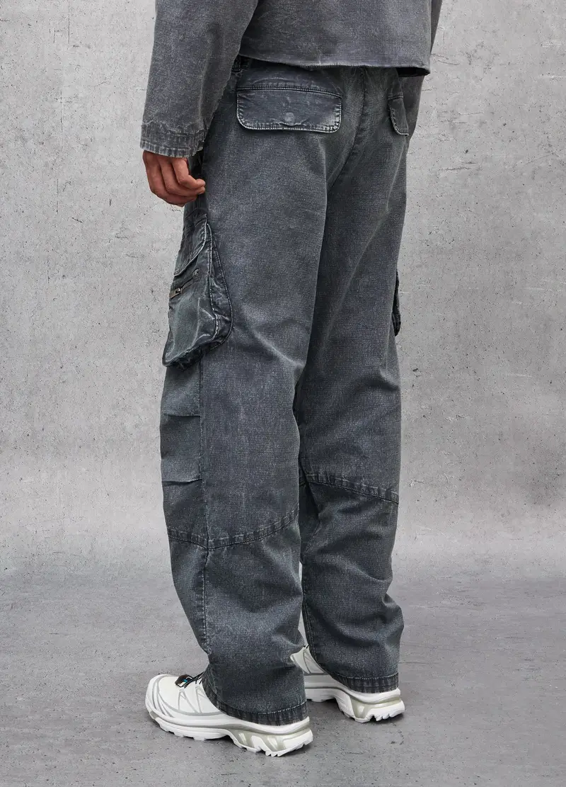 Cargo Pants Washed Grey, Uomo, Grigio miniatura 3