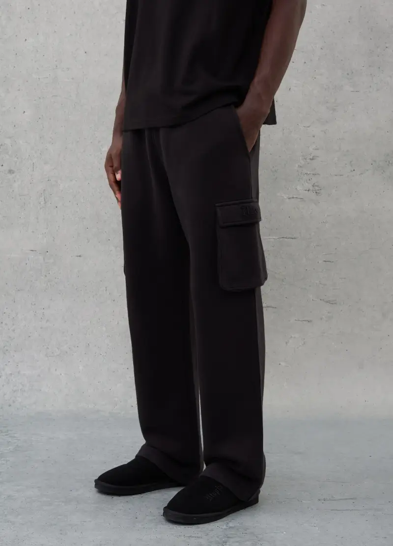 Cargo Sweatpants Black, Uomo, Nero miniatura 3