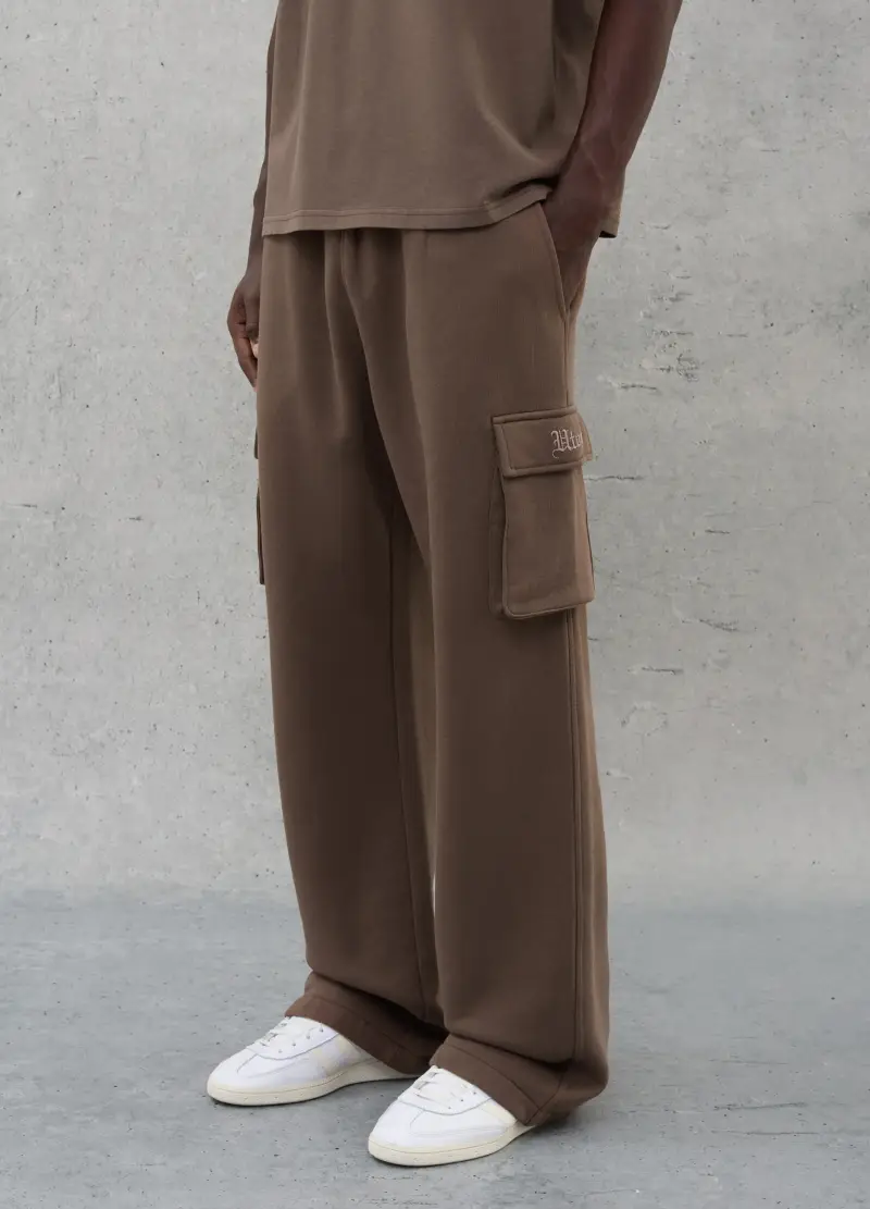 Cargo Sweatpants Cappuccino Brown, Uomo, Marrone miniatura 2