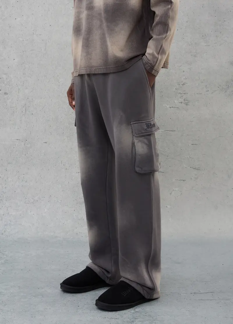 Cargo Sweatpants Vintage Grey & Sand Dye, Uomo, Multicolor miniatura 2