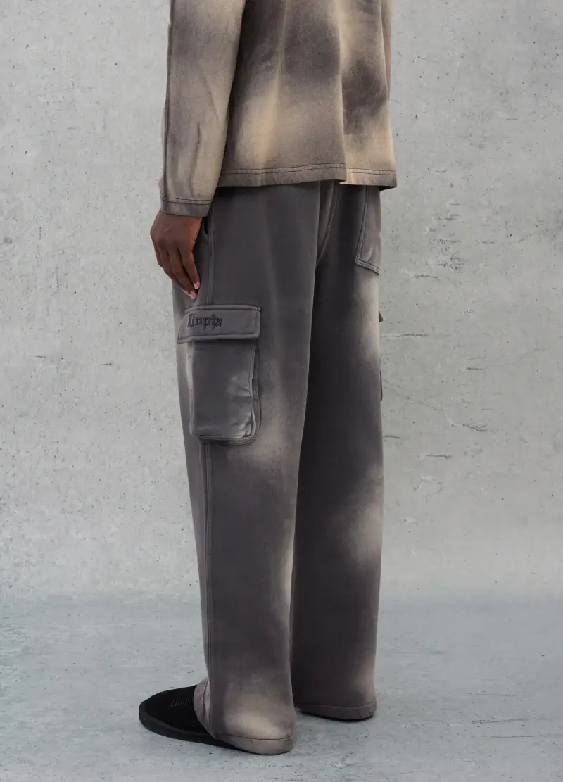 Cargo Sweatpants Vintage Grey & Sand Dye, Uomo, Multicolor miniatura 3