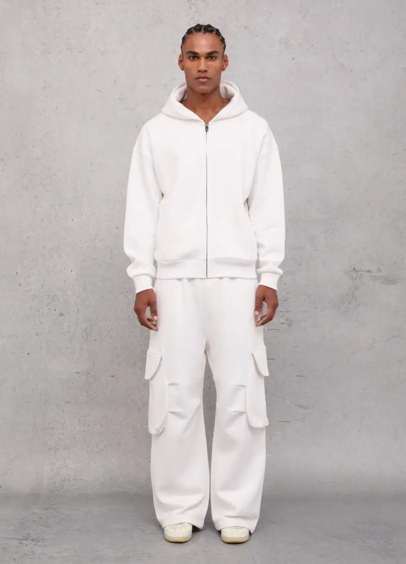 , Cargo Sweatpants White, Uomo, Bianco miniatura 2
