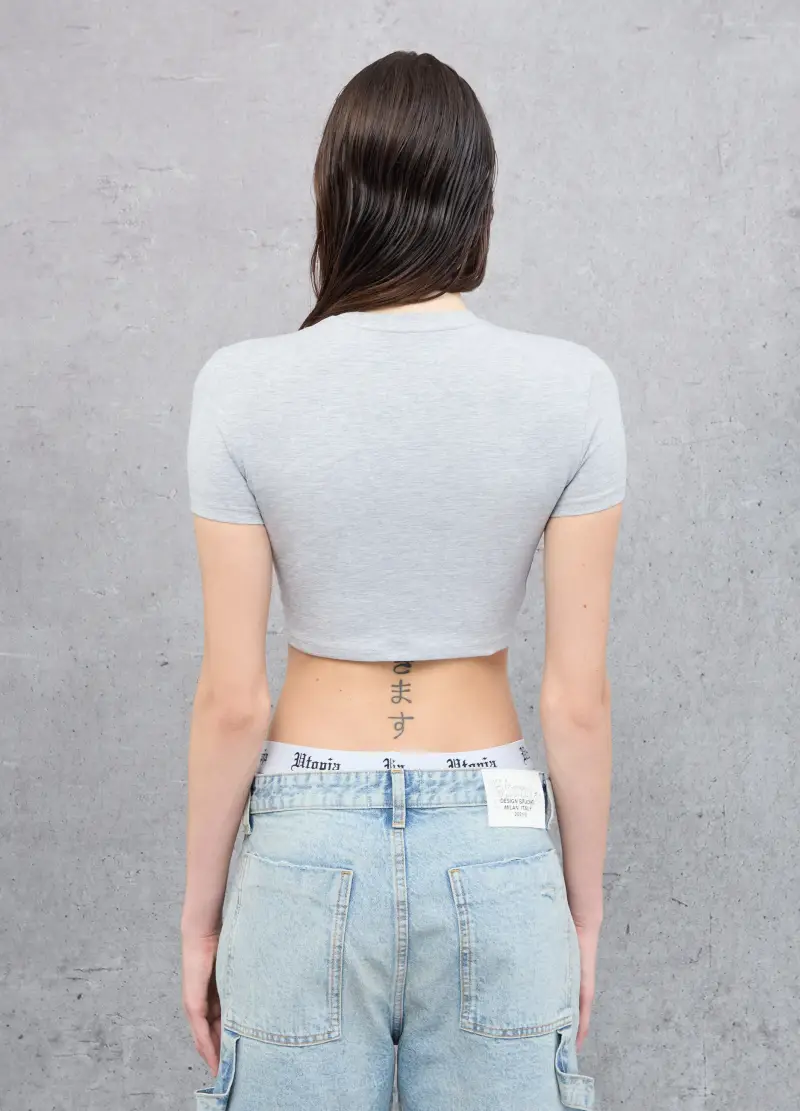 UTOPJA T-shirt Donna Grigio 3983854 miniatura 3