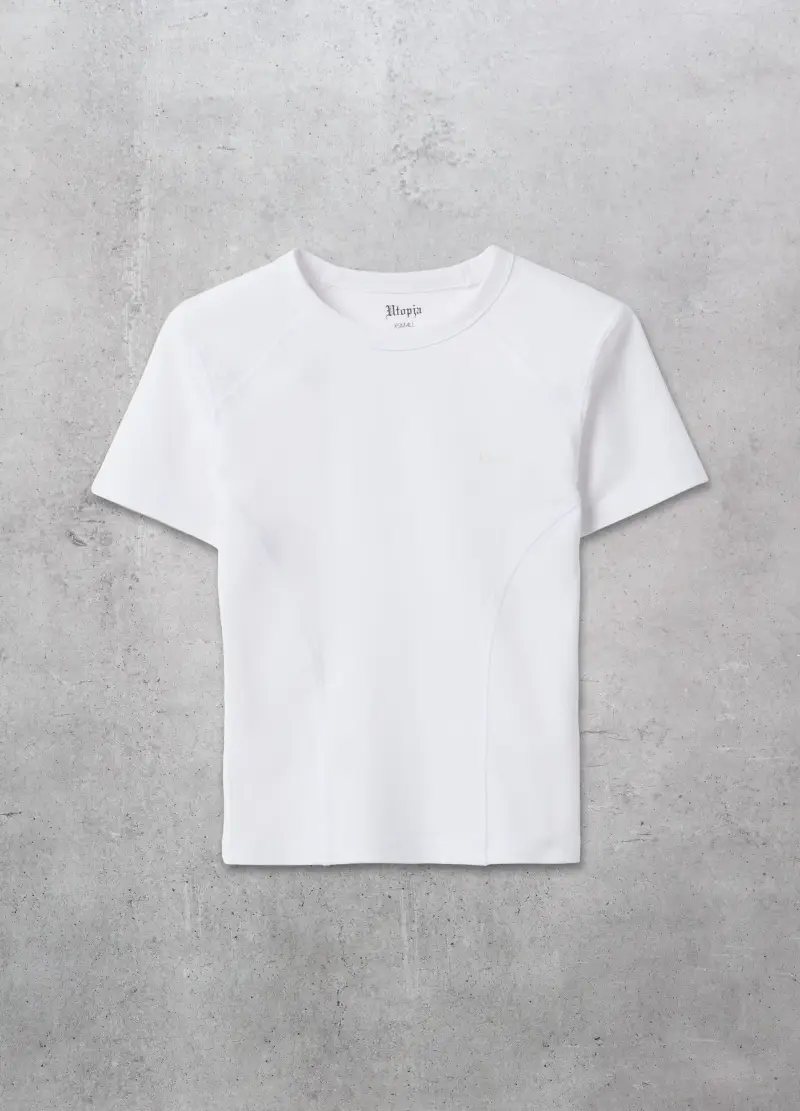 Fitted Logo T-shirt White, Donna, Bianco