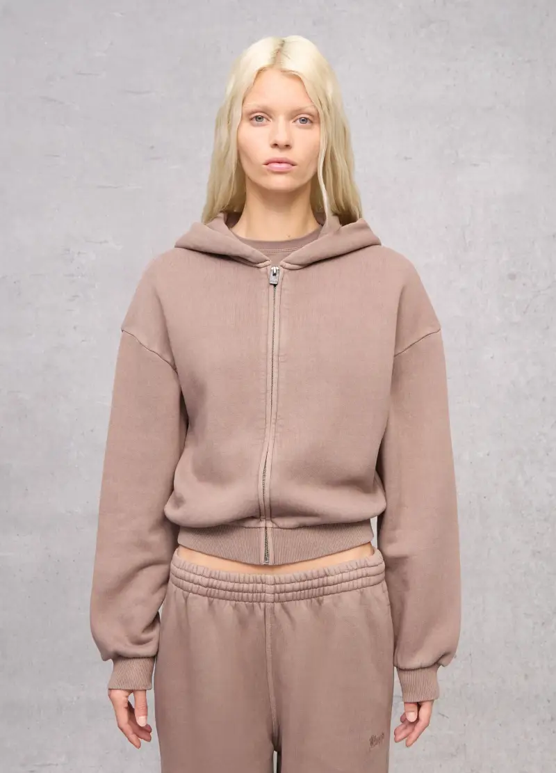 Hoodie Full-zip Mocha, Donna, Marrone miniatura 2