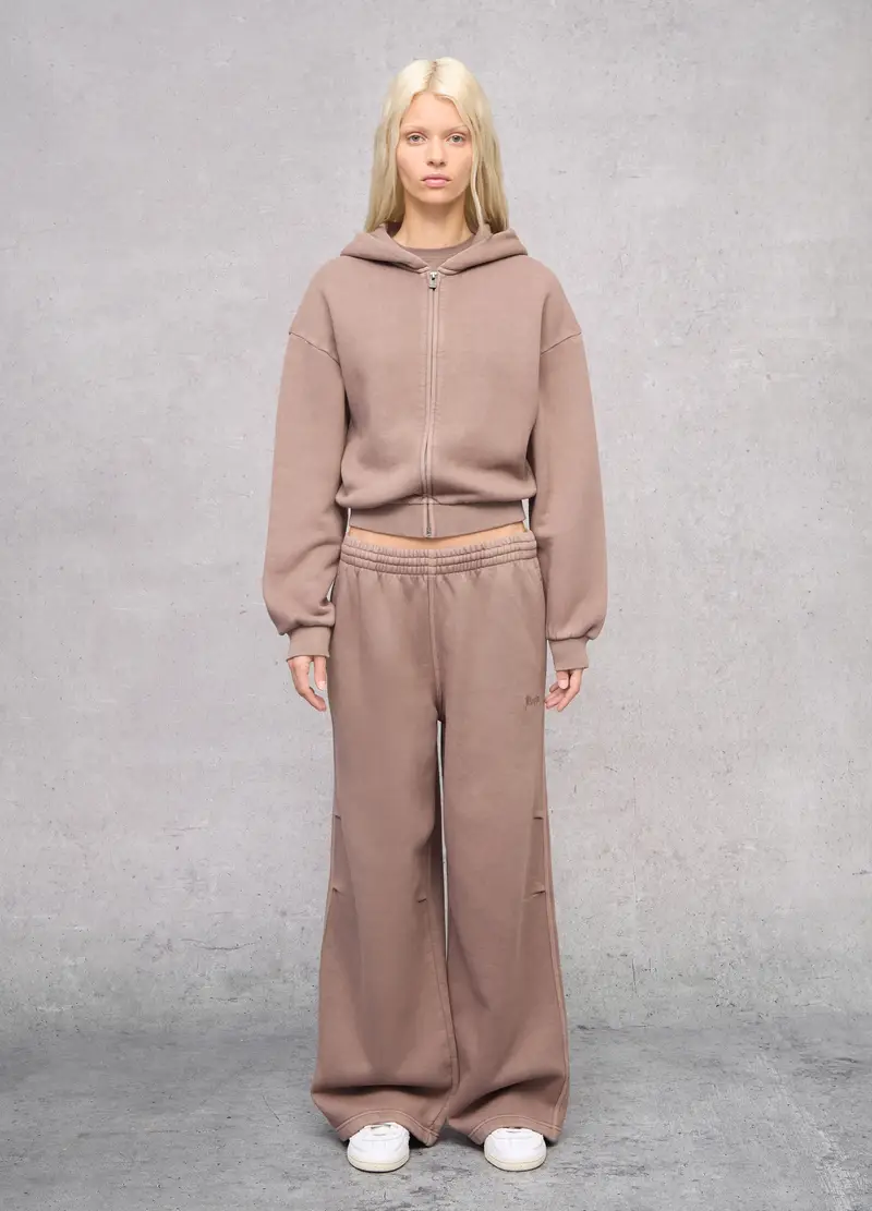 Hoodie Full-zip Mocha, Donna, Marrone miniatura 3