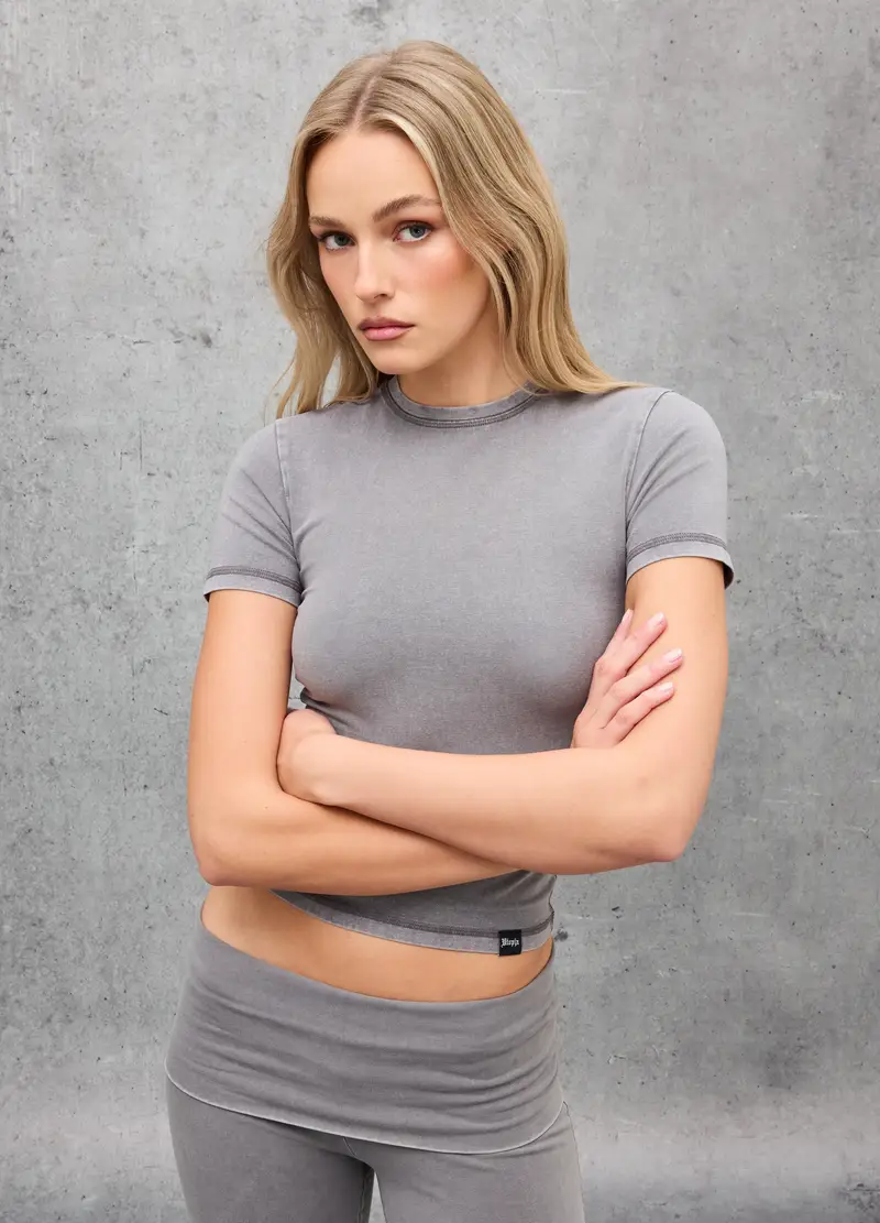 UTOPJA T-shirt Donna Grigio 4329798 miniatura 3