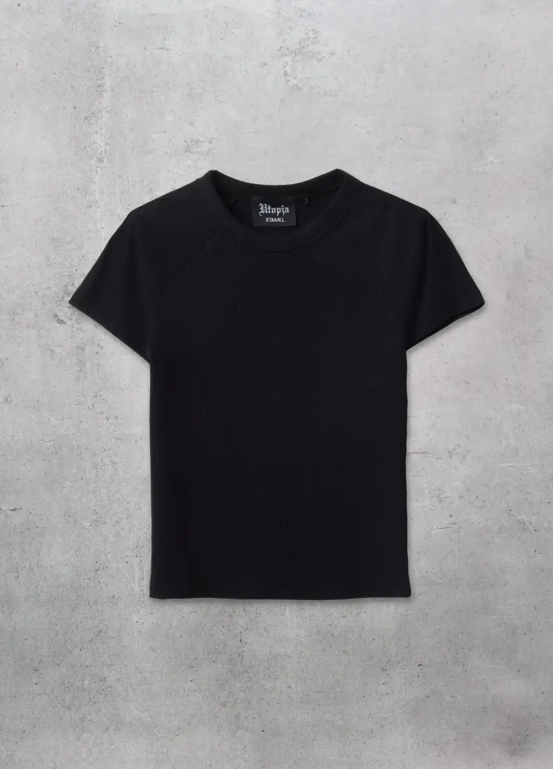 Ribbed Perfect T-shirt Black, Donna, Nero