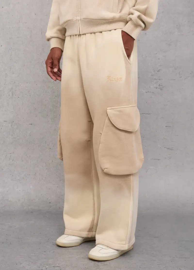 Sunfaded Cargo Sweatpants Vintage Sand, Uomo, Beige