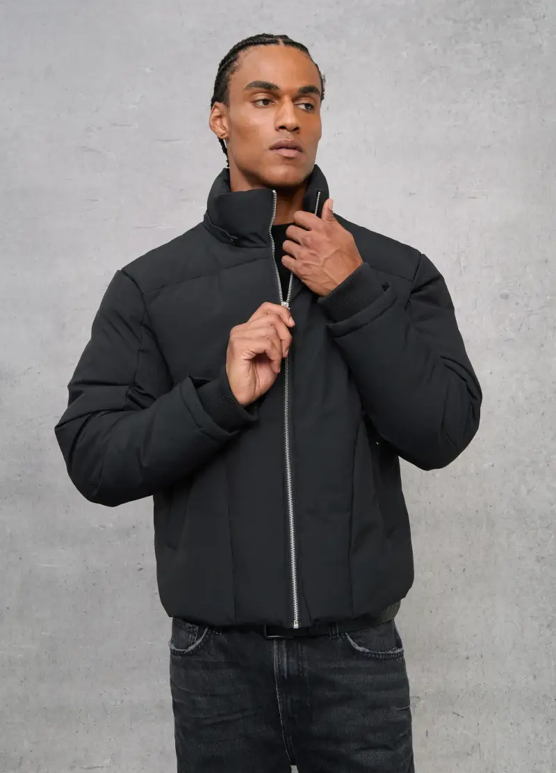 , Technical Puffer Jacket Black, Uomo, Nero miniatura 2