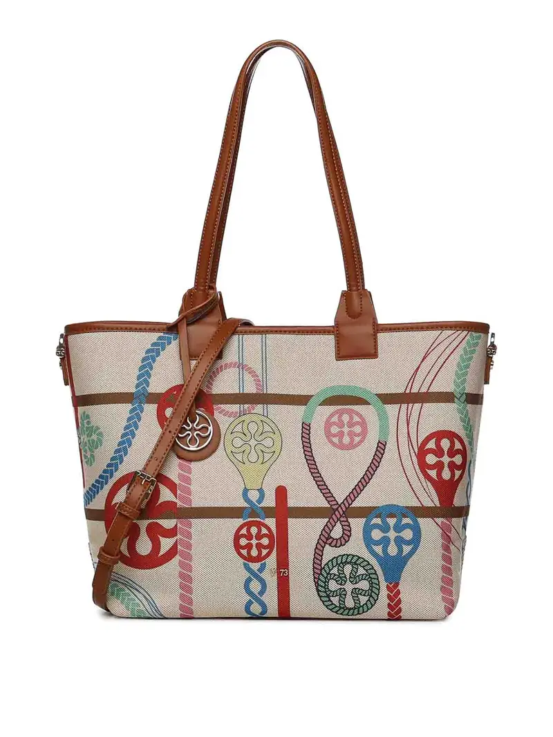 Borsa tote con logo Multicolore