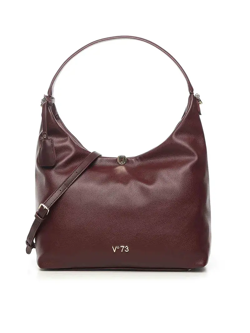 Keira Borsa con logo Rosso Scuro