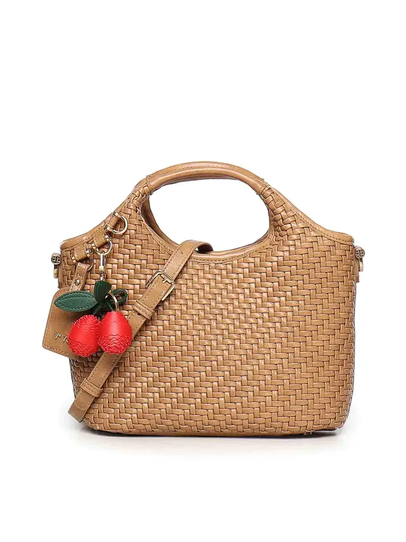 Mini borsa Zelda in pelle Beige