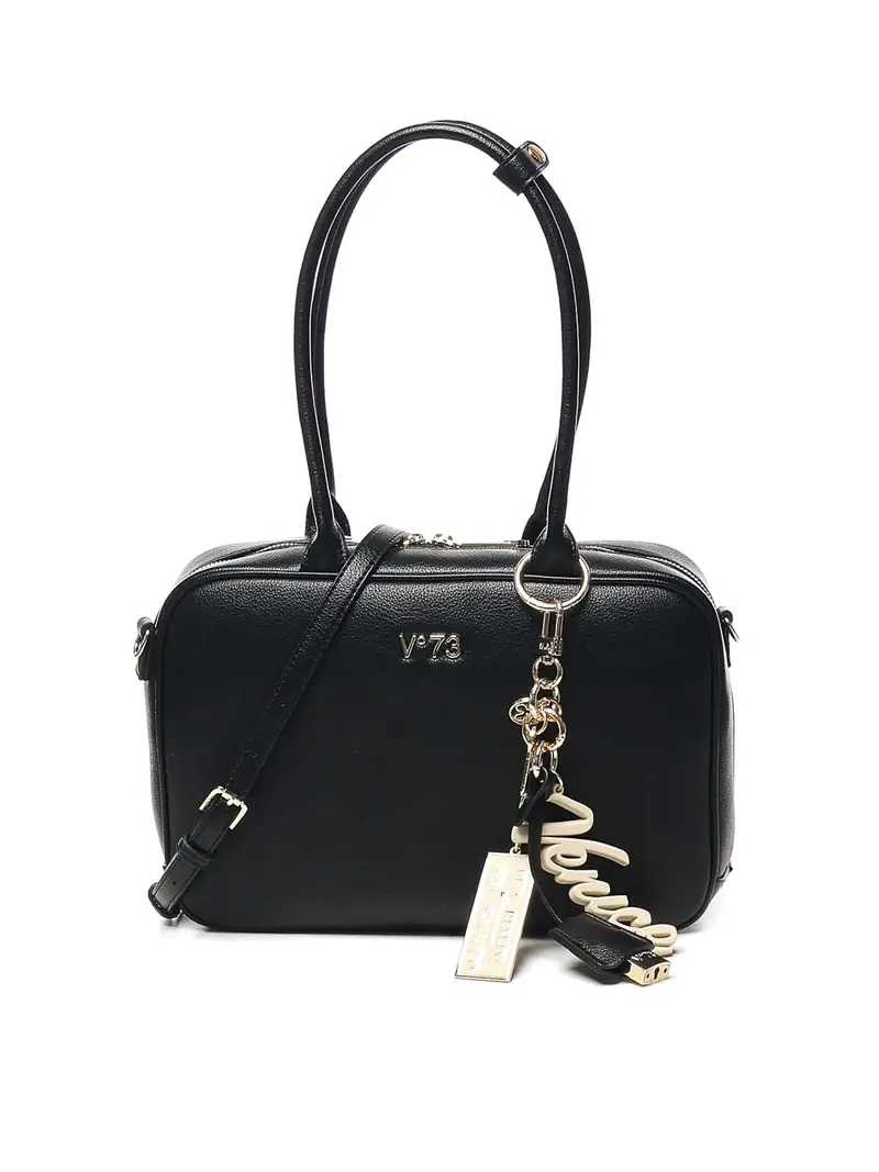 Penelope Bag con logo Nero