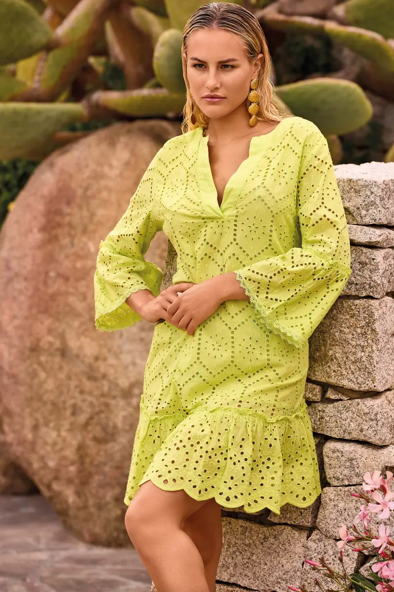 ABITO IN PREGIATO PIZZO SANGALLO EVELYN | Colore Verde |