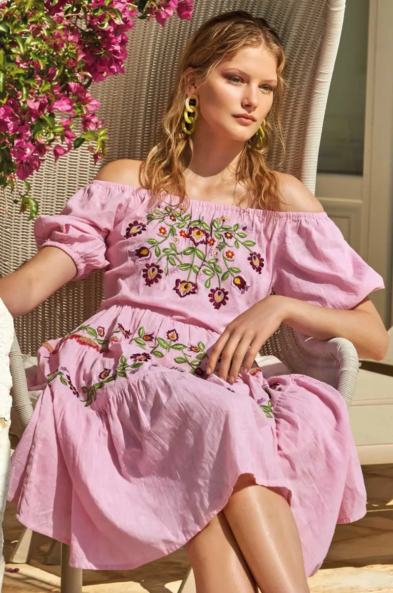 ABITO MARSHMALLOW LINO | Colore Rosa |