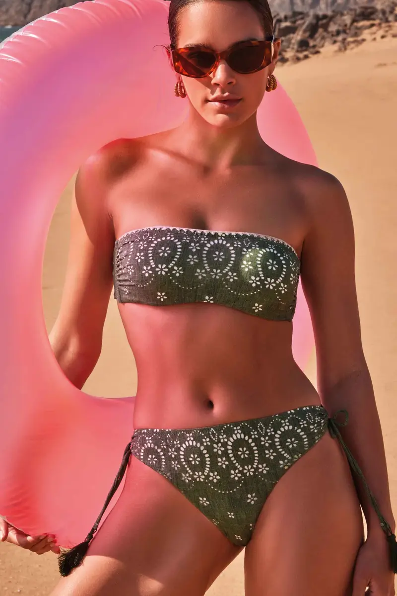 BIKINI A FASCIA MARGHERITA | Colore Verde |