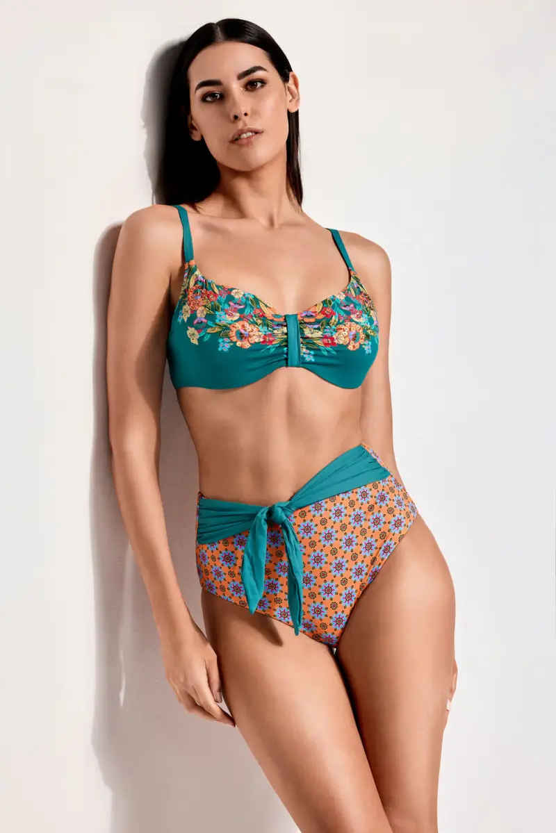 BIKINI CON FERRETTO FIONA | Colore Verde | Coppa |