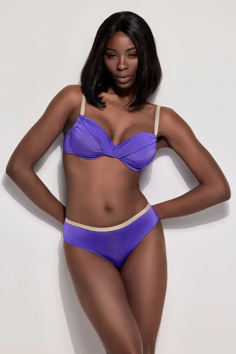 BIKINI INCROCIO CON FERRETTO TRAMONTO | Colore Viola |