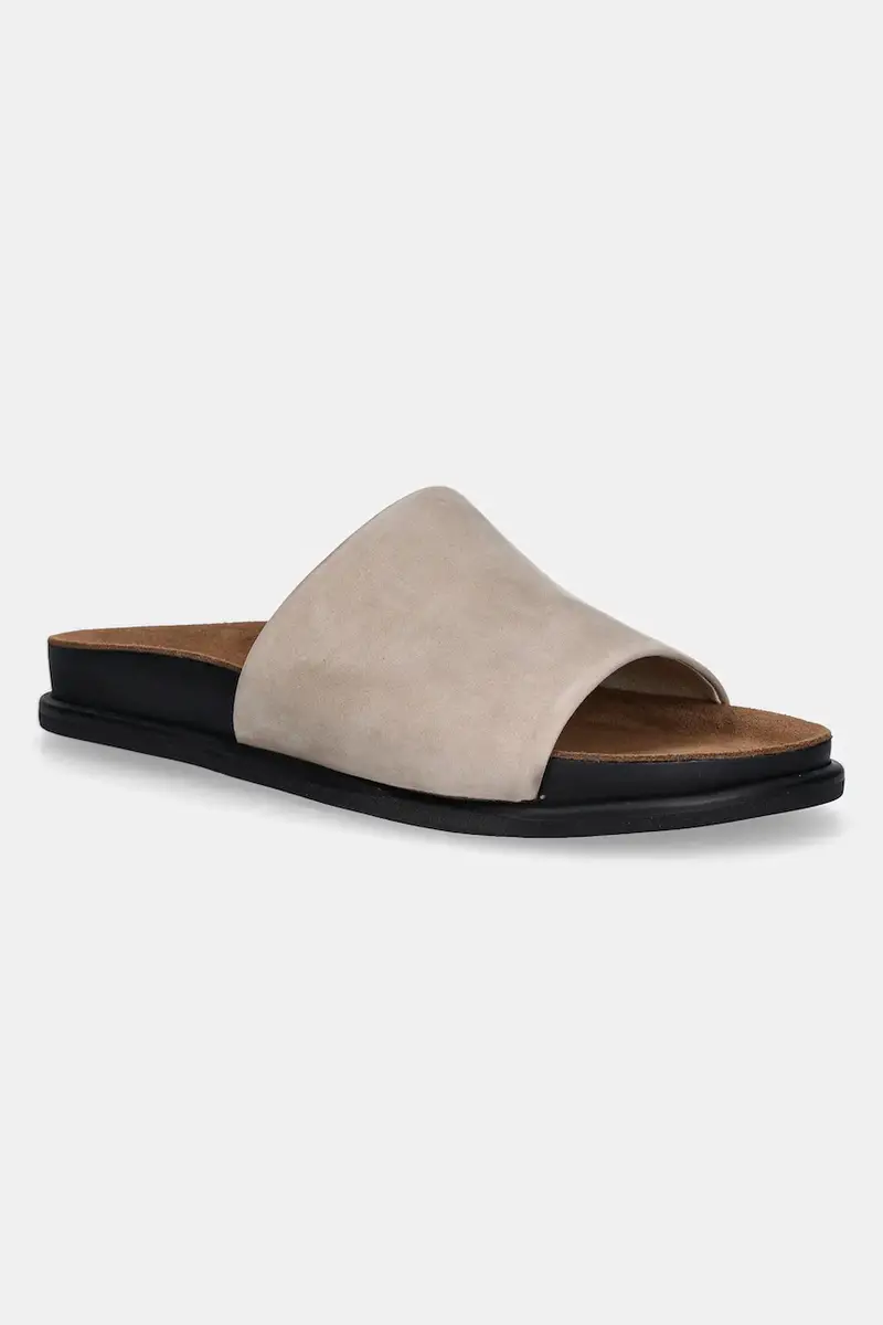 ciabatte slide in camoscio EFFIE donna colore beige 5922-050-07