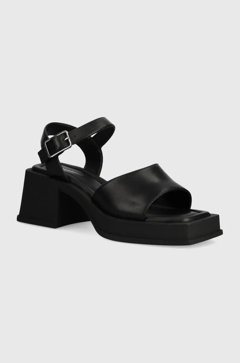 sandali in pelle HENNIE colore nero