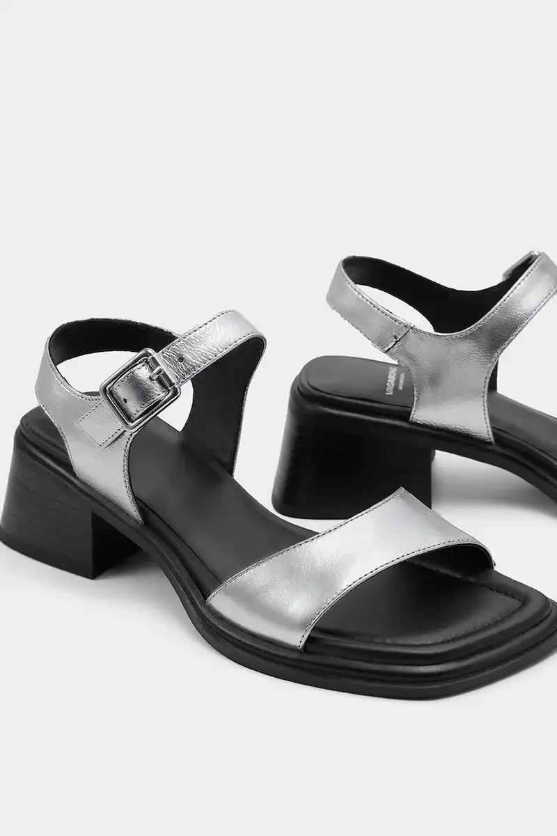 sandali in pelle INES colore argento 5911-083-79 miniatura 5